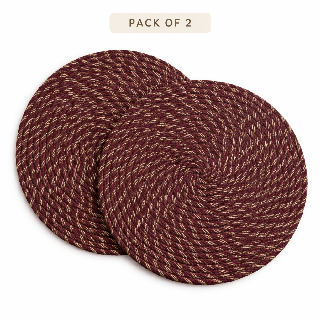 Azure Door Mat Set of 2 (40x40 cm) | Anti-Slip Entrance Mats | Durable & Absorbent Floor Mats for Home