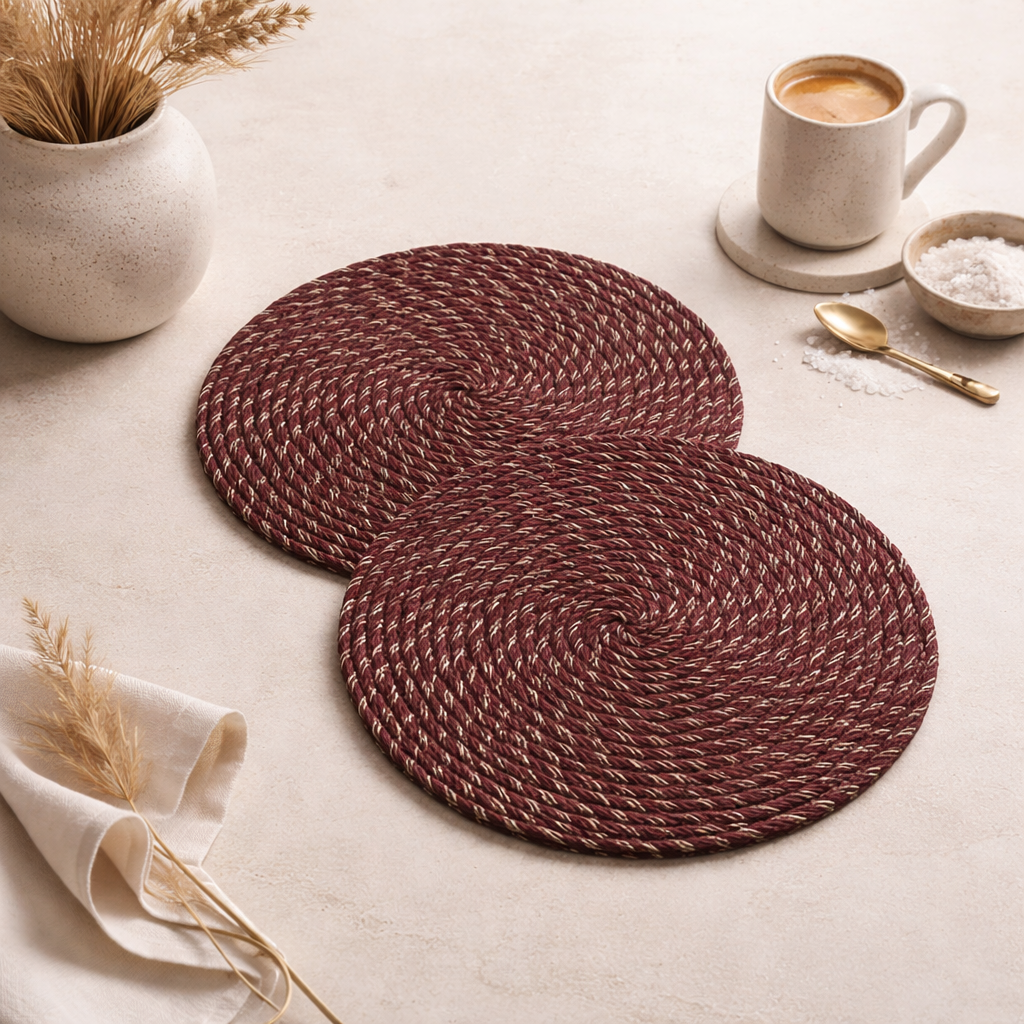 Azure Door Mat Set of 2 (40x40 cm) | Anti-Slip Entrance Mats | Durable & Absorbent Floor Mats for Home