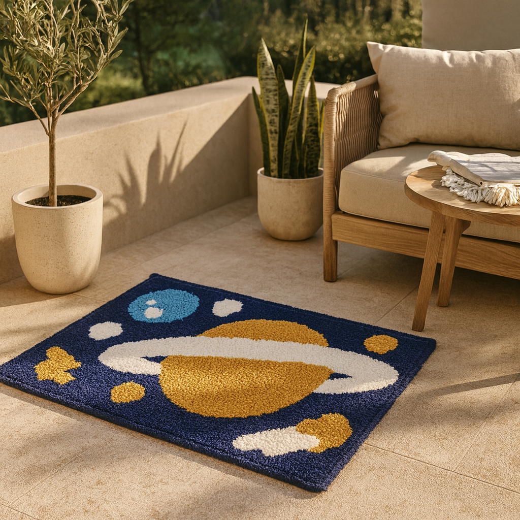 Elegant Weavers Lapis Door Mat Blue (38x58 cm) | Rectangular Anti-Slip Floor Mat | Soft, Absorbent & Quick-Dry Designer Mat for Home