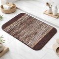 Elegant Weavers Carob Door Mat (38x58 cm) | Micro Polyester Anti-Slip Mat | Soft, Absorbent & Quick-Dry Floor Mat for Home