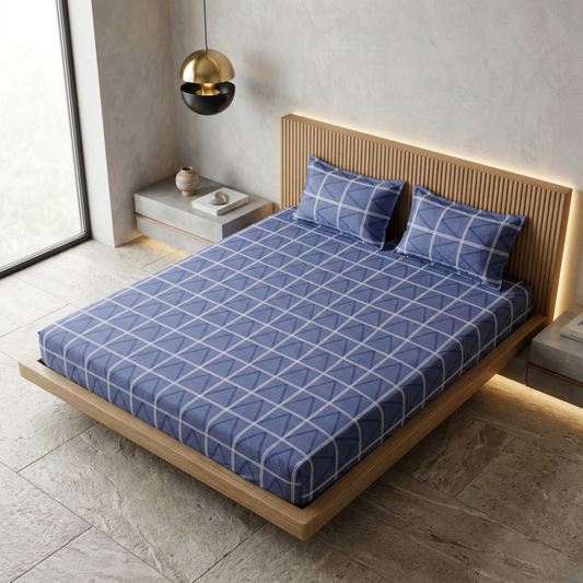 Elegant Weavers Admiral Double Bedsheet with 2 Pillow Covers (215x230 cm) | Microfiber Autumn Design Bedding Set | Soft, Durable & Easy Care